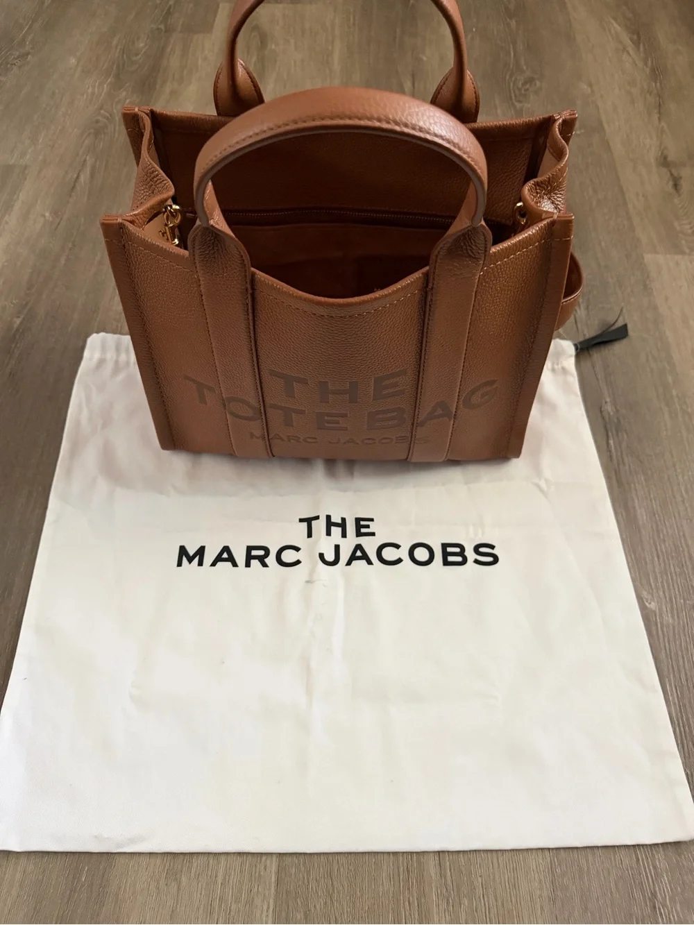Marc Jacobs Brown Pebbled Leather The Tote Bag